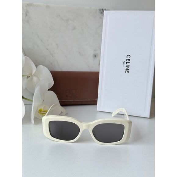 NEW Celine CL40282U Triomphe XL White Gold Sunglasses main image 6